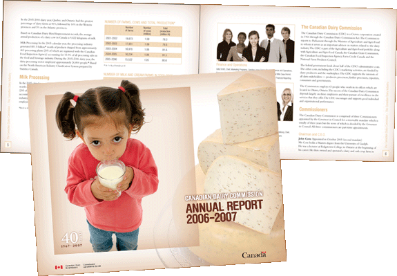 Canadian Dairy Commission: Annual Report Design