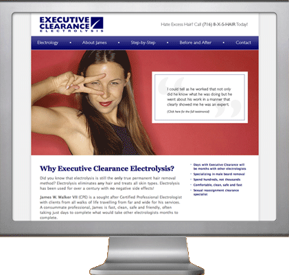 Executive Clearance Electrolysis: Website Design and Build
